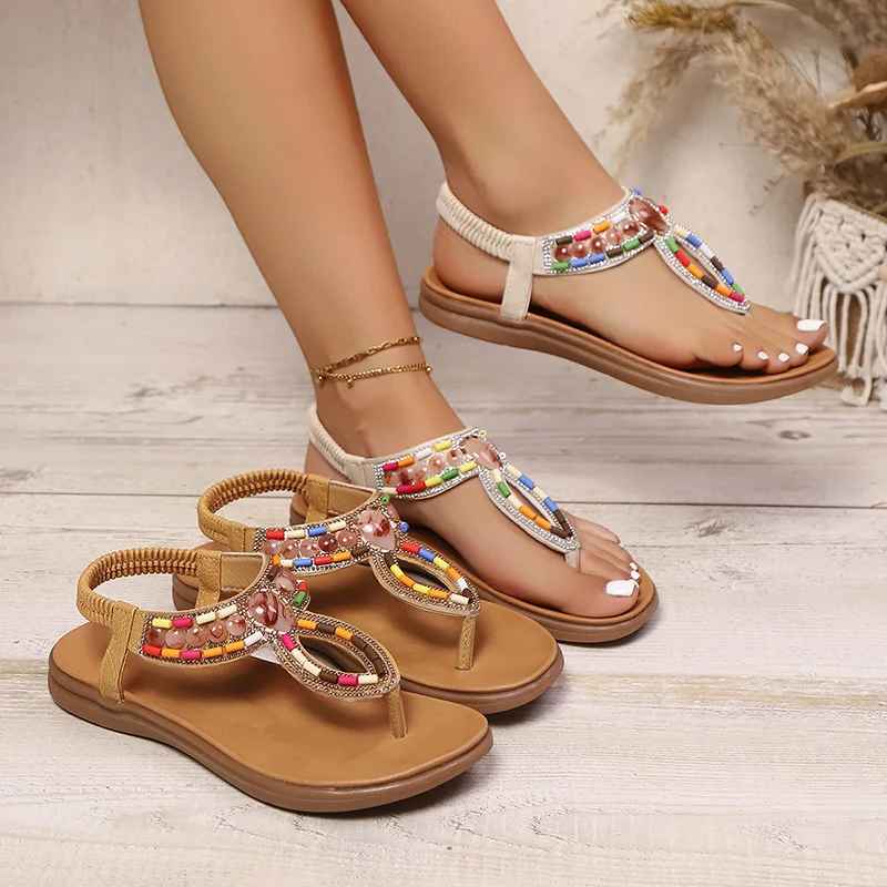 BOHO BEADED SANDALS