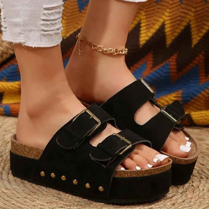Roman Style Platform Slide Sandals