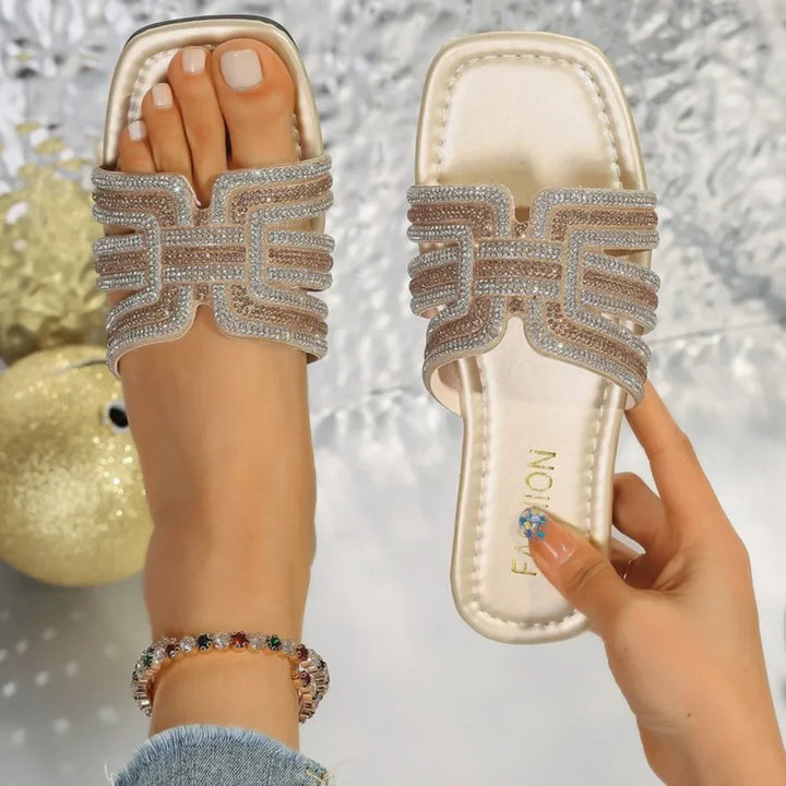 Crystal Slide Sandals